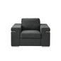 Gianna Black Linen Fabric Arm Chair