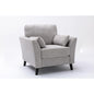 Damian Light Gray Velvet Fabric Chair