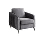 Hathaway Gray Velvet Modern Chic Accent Armchair