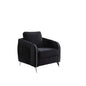 Hathaway Black Velvet Modern Chic Accent Armchair
