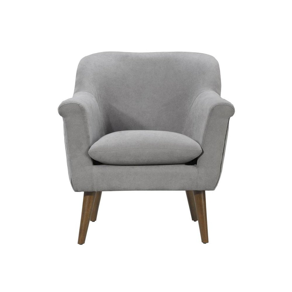 Shelby Steel Gray Woven Fabric Armchair