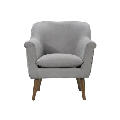 Shelby Steel Gray Woven Fabric Armchair