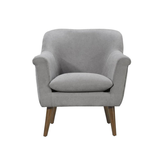 Shelby Steel Gray Woven Fabric Armchair