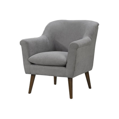 Shelby Steel Gray Woven Fabric Armchair
