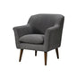 Shelby Gray Woven Fabric Armchair