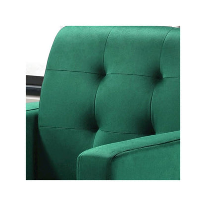 Hale Green Velvet Accent Armchair with Tufting