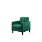 Hale Green Velvet Accent Armchair with Tufting