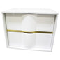 Best Master Havana 2-Drawer Poplar Wood Bedroom Nightstand in White/Gold Trim