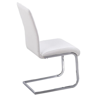 Exe Modern Chrome Dining Side Chairs, Set of 2
