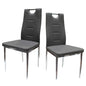 Best Master Beverly Faux Leather Upholstered Side Chair - Gray (Set of 2)