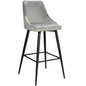 Best Master Furniture Sunset 30" Fabric Bar Stool in Gray (Set of 2)