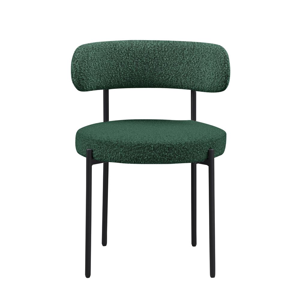 Drexel Boucle Fabric Green Dining Chairs (Set of 2)