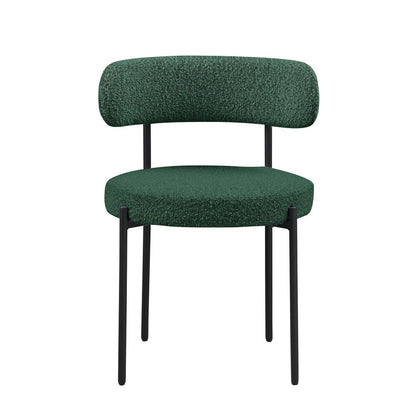 Drexel Boucle Fabric Green Dining Chairs (Set of 2)