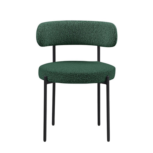 Drexel Boucle Fabric Green Dining Chairs (Set of 2)