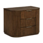 30" Wide Modern Fluted 3-Drawer Nightstand Mid Century