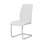Gudmund 2-piece Modern Dining Chairs in White Faux Leather