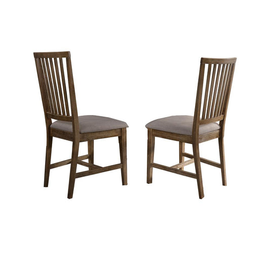 Best Master Furniture Venus 19" Wood Dining Chair in Natural Oak (Set of 2)