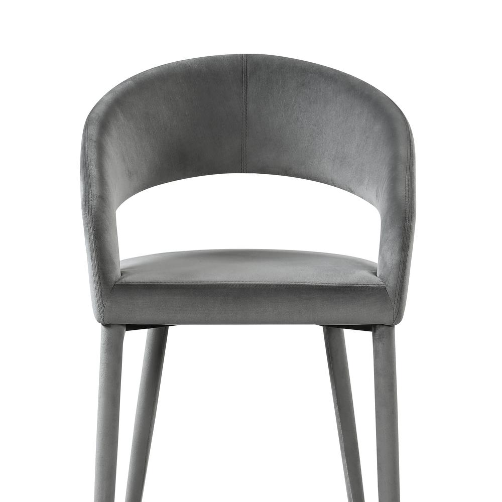 Jacques Velvet Gray Dining Chairs (Set of 2)