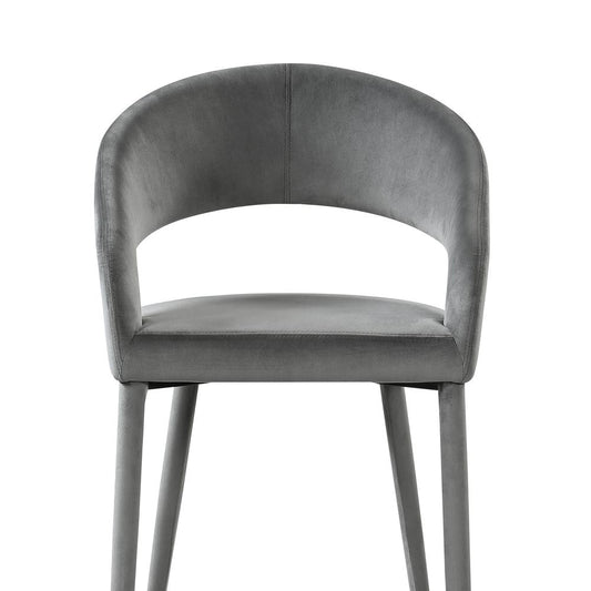 Jacques Velvet Gray Dining Chairs (Set of 2)