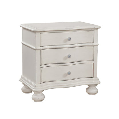 Rodanthe 3-Drawer Nightstand - Dove White