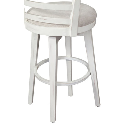 Meadowbrook Bar Height Swivel Stool - Whitewashed