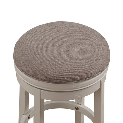 Aversa 34" Backless Swivel Stool - Distressed Antique White