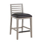 Siri 26" Wood Stool - Driftwood Grey
