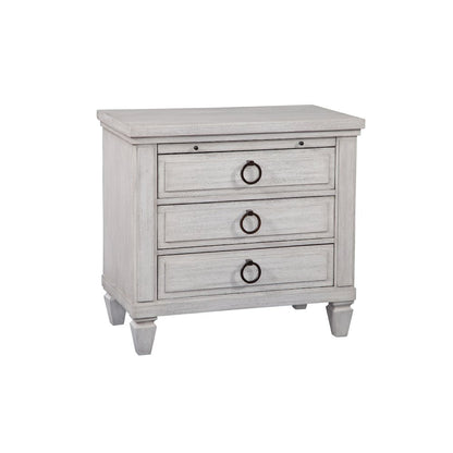 Salter Path 3-Drawer Nightstand - White with Grain