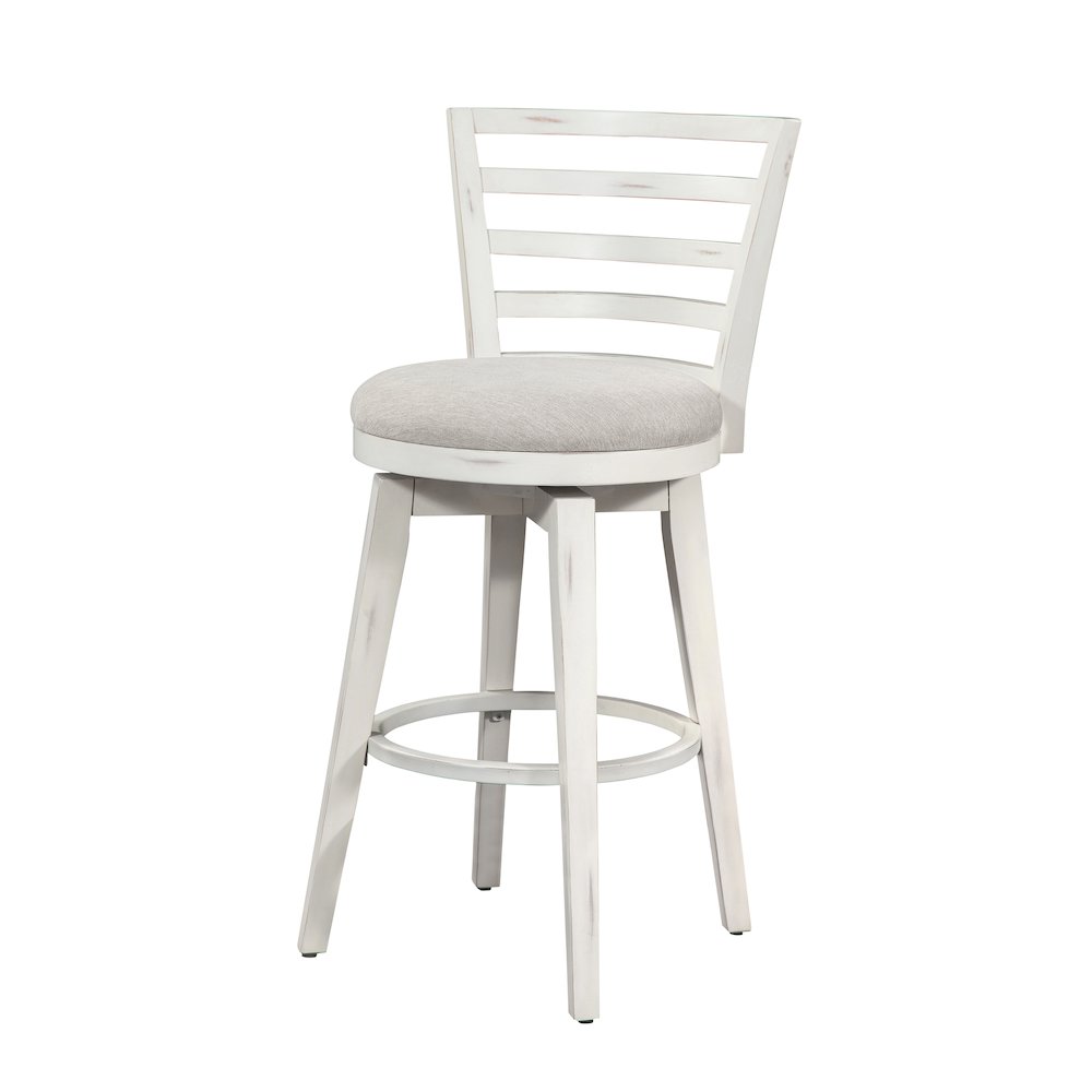 Meadowbrook Bar Height Swivel Stool - Whitewashed