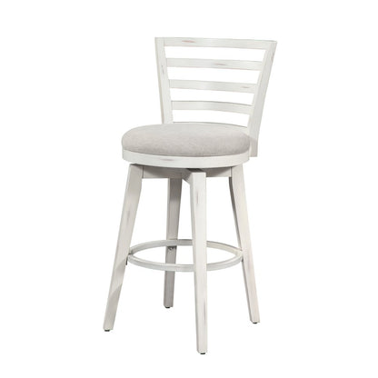 Meadowbrook Bar Height Swivel Stool - Whitewashed