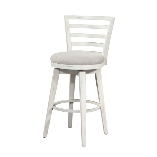Meadowbrook Bar Height Swivel Stool - Whitewashed