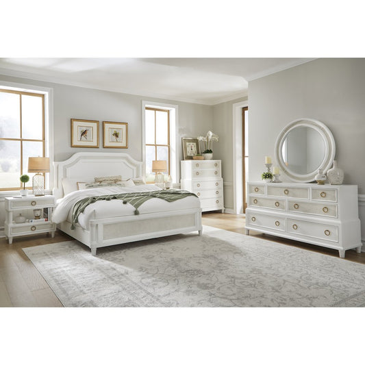 Switchgrass 2-Drawer with Open Shelf Nightstand - White