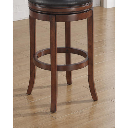 Stella 34" Backless Swivel Stool - Medium Walnut