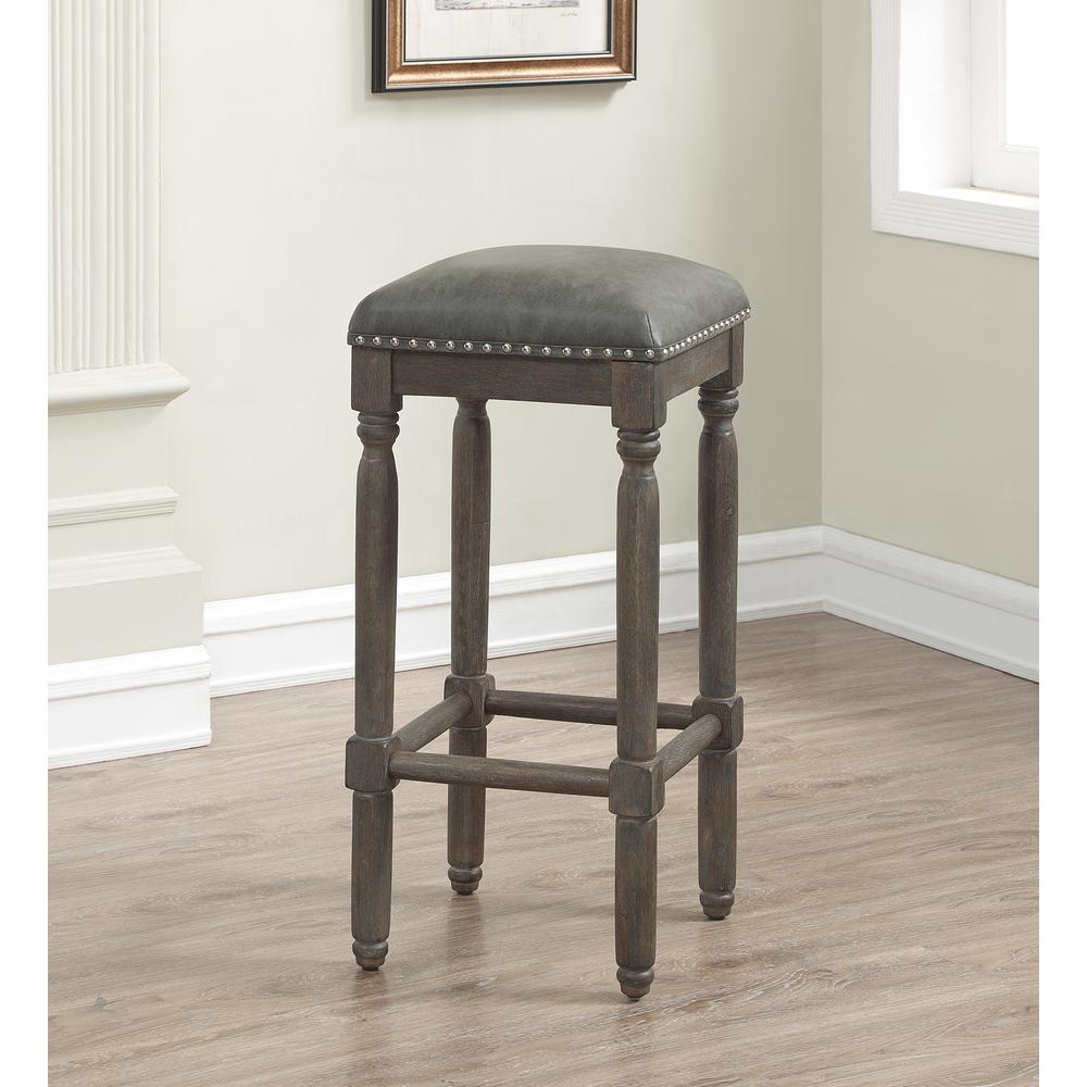 Bronson 26" Backless Stool - Driftwood