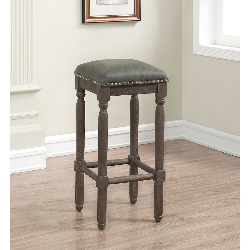 Bronson 30" Backless Stool - Driftwood