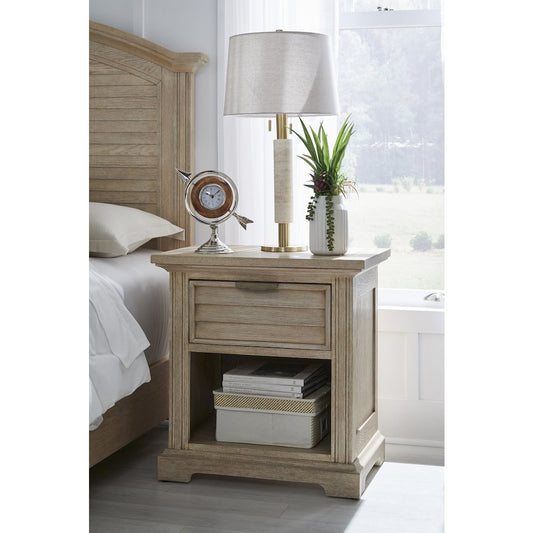Heritage Coast 1-Drawer Night Stand With USB - Sea Oat