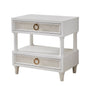 Switchgrass 2-Drawer with Open Shelf Nightstand - White