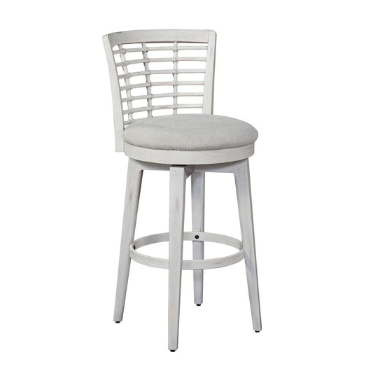 Beach Comber Bar Height Swivel Stool - Weathered White