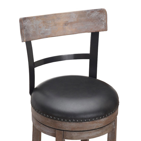 Taranto 26" Bar Swivel Stool - Washed Brown