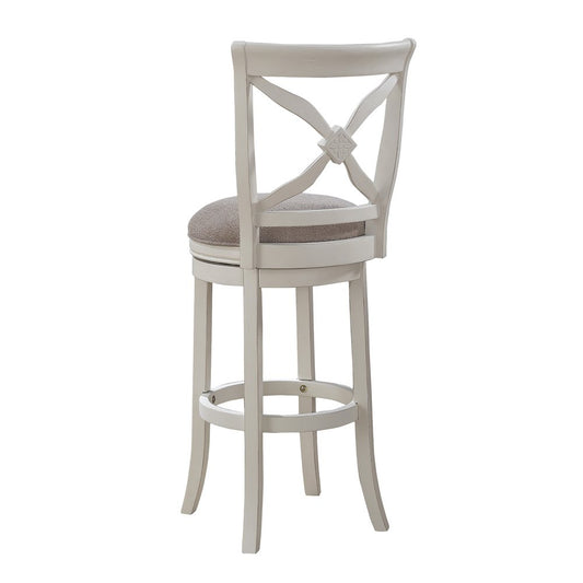 Accera 34" Swivel Stool - Distressed Antique White