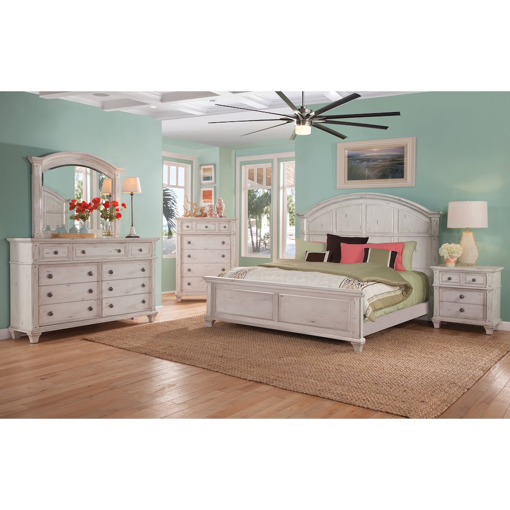Sedona 3-Drawer Nightstand - Cobblestone White