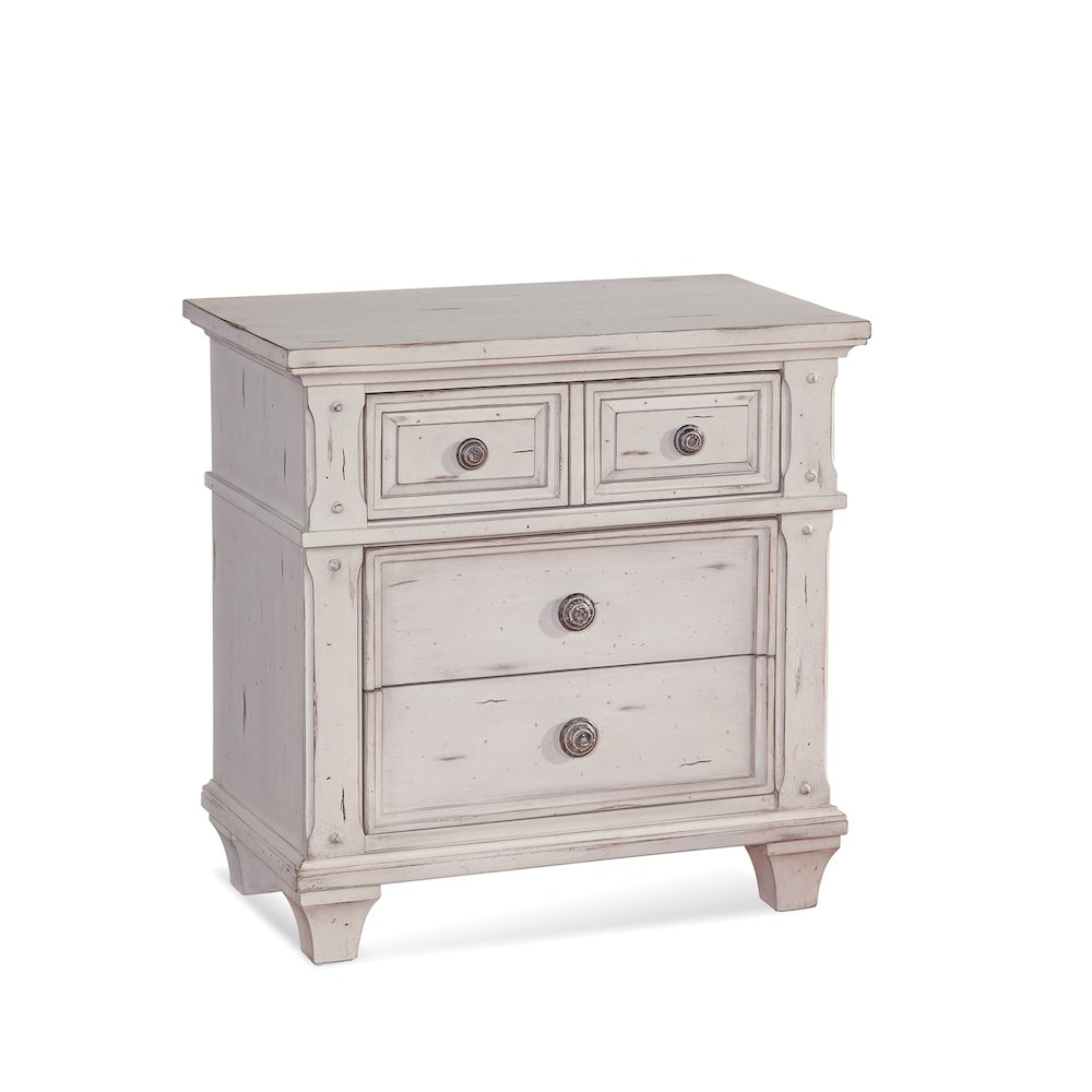 Sedona 3-Drawer Nightstand - Cobblestone White
