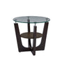 Round Glass Top End Table