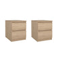 Scottsdale 2 Drawer Nightstand - Set of 2, Jackson Hickory