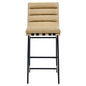Nicco Sand Vegan Leather 30" Bar Stool with Black Iron Base