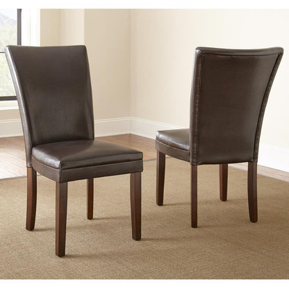 Hartford Vegan Leather Chair, Brown