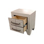 Rustic Gray Oak 2-Drawers Nightstand