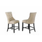 Counter height side chair in beige linen