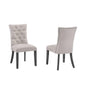 Upholstered Side Chairs with Tufted Buttons and Nailhead Trim