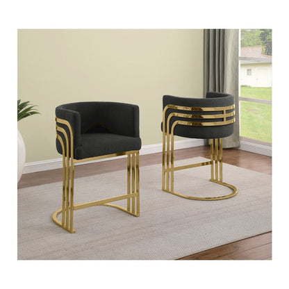 Best Quality furniture Black with gold barstool, Set of two